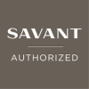Minimalist corporate authorized label emblem on a solid grey backdrop